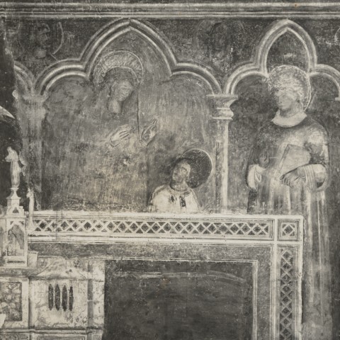 Anonimo — Anonimo padovano - sec. XIV - Madonna con Bambino e santi — insieme